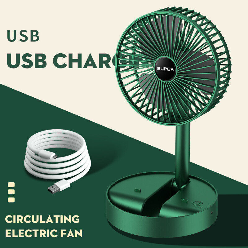 Rechargeable Portable Telescopic Folding Fan with Mobile Phone Stand